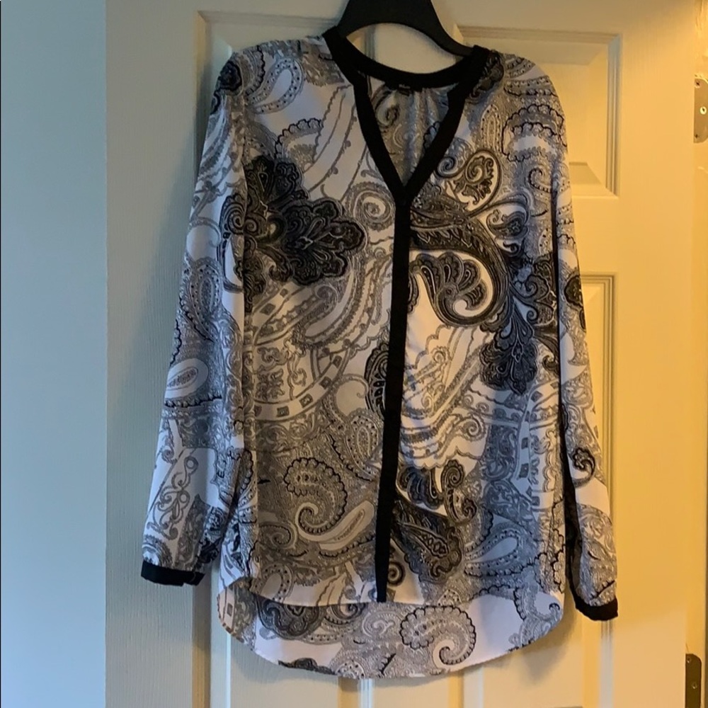 Black and white blouse